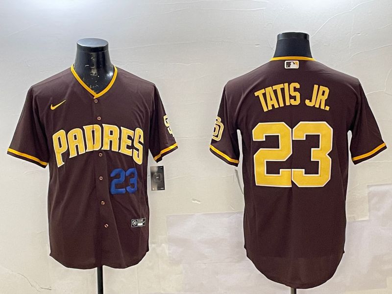 Men San Diego Padres #23 Tatis jr Brown Game 2025 Nike MLB Jersey style 3->san diego padres->MLB Jersey